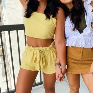 Yellow two piece SET size small